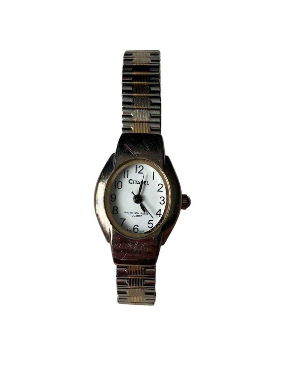 Vintage Citadel Women's Two-Tone Silver Gold Oval Quartz Watch
